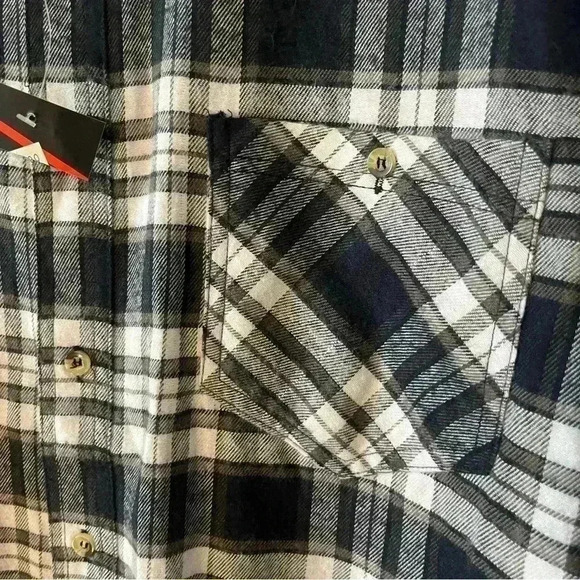 BTC Black and White Flannel Shirt NWT - Picture 3 of 6